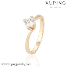 13995 anillos de bodas ajustables de Xuping para las mujeres, anillos de las mujeres apilables chapados en oro